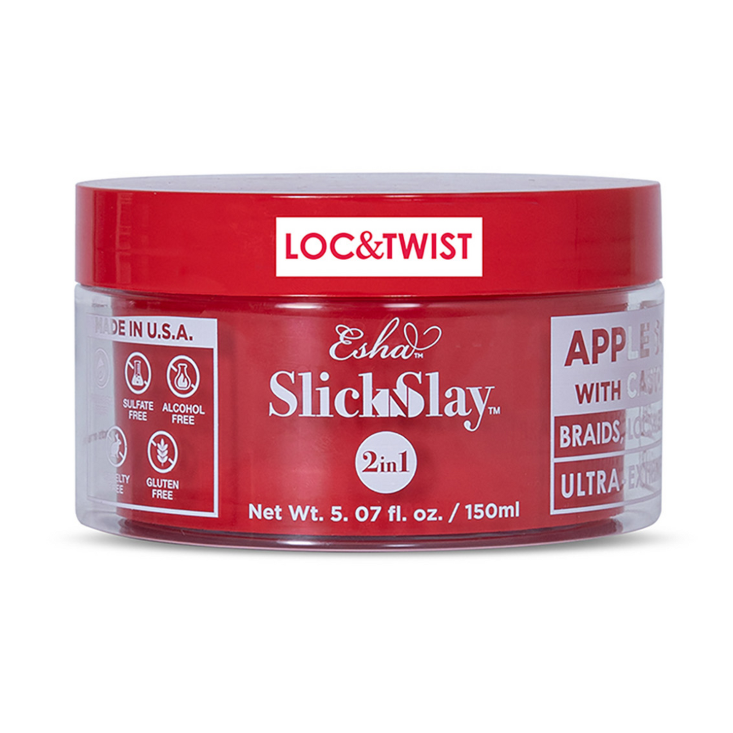 Slick N Slay 2-IN-1 Braid & Edge Gel - APPLE & CASTOR OIL