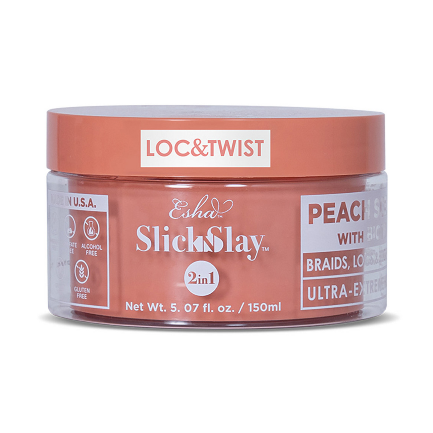 Slick N Slay 2-IN-1 Braid & Edge Gel - PEACH & BIOTIN
