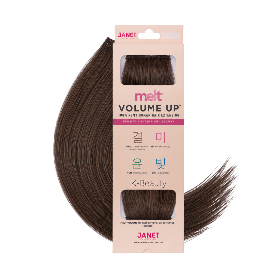 
                  
                    Janet Collection Melt Volume Up 10" 100% Remy Human Hair Clip-In Extension – 2PCS
                  
                