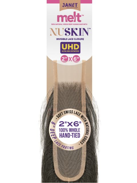 Janet MELT NUSKIN UHD Virgin Remy Human Hair 2x6 Swiss Lace