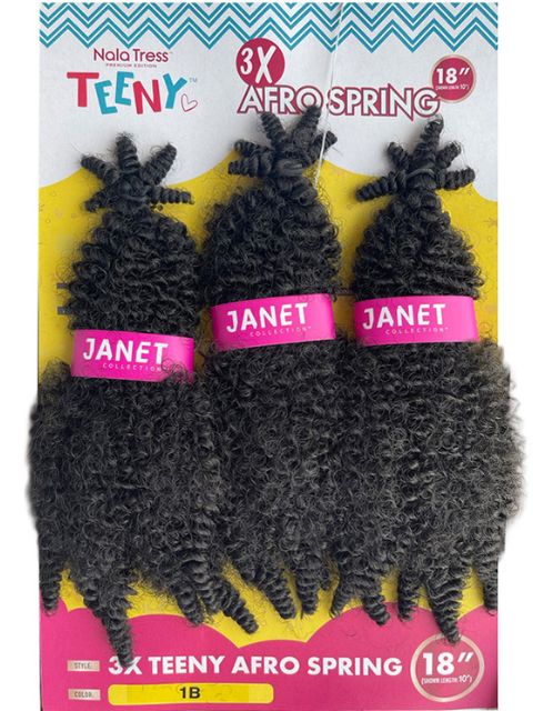 糸巻き(3:3)(Ebony) Janet Collection Nala Tress 3X TEENY AFRO SPRING 18
