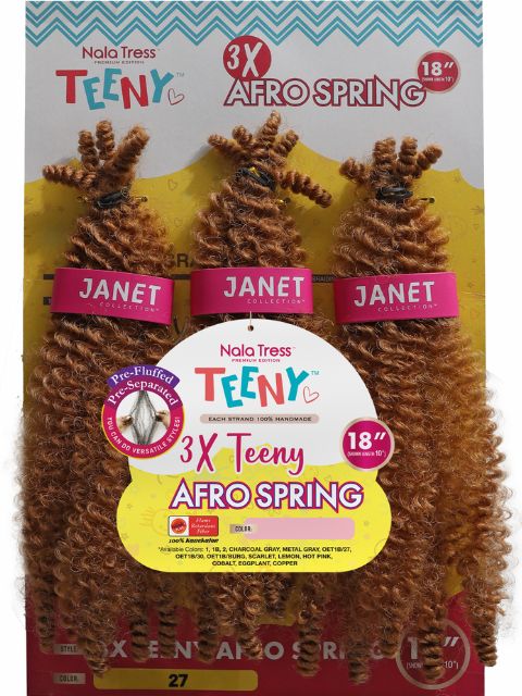 
                  
                    Janet Collection Nala Tress 3X TEENY AFRO SPRING 18"
                  
                