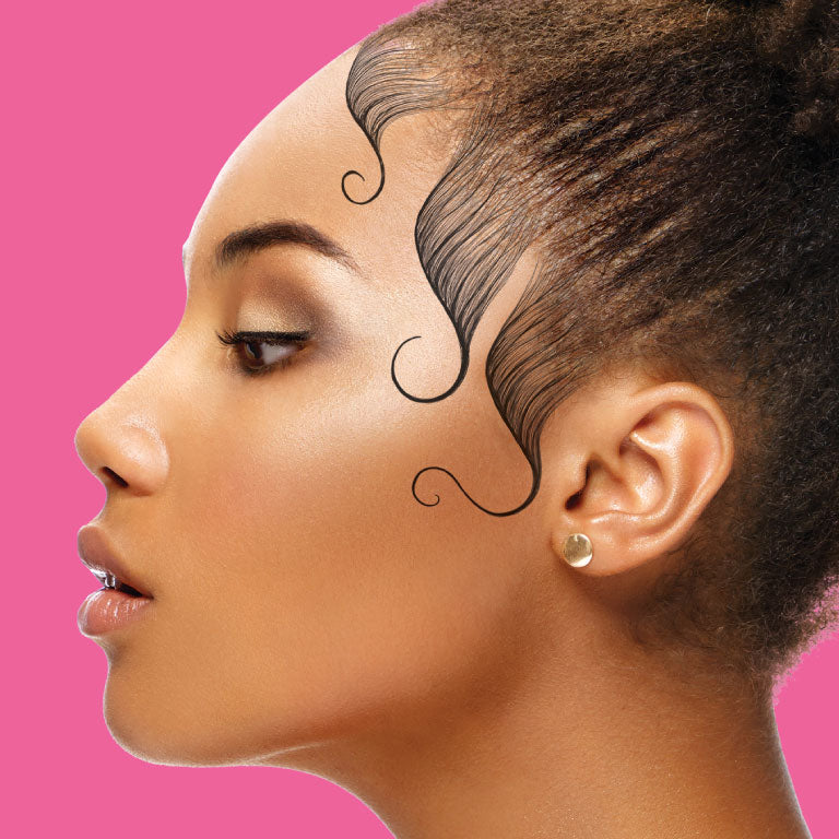 1 Set Baby Hair Edge Waterproof Hairline Sticker Tattoo Stickers Edges  Curly Hair